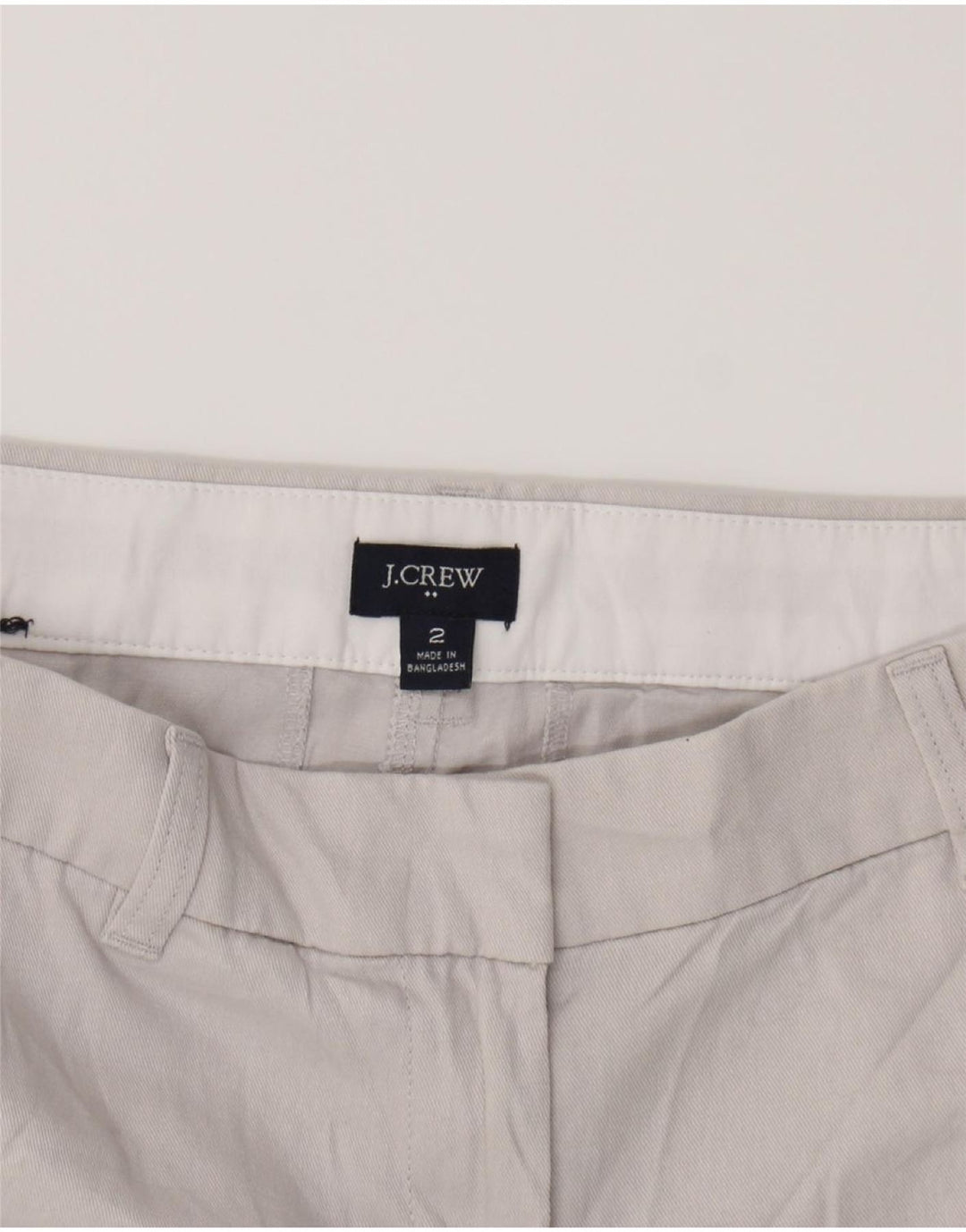 J. CREW Womens Chino Shorts US 2 XS W30  Grey Cotton Vintage J. Crew and Second-Hand J. Crew from Messina Hembry 