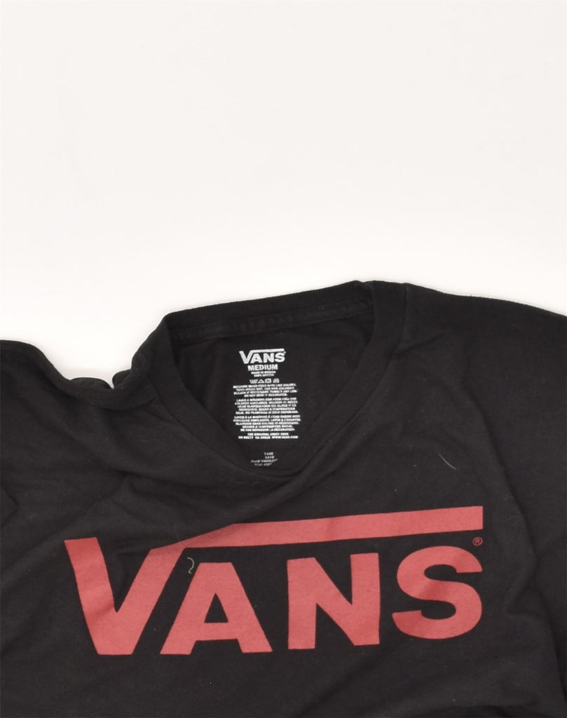 VANS Mens Graphic T-Shirt Top Medium Black Cotton | Vintage Vans | Thrift | Second-Hand Vans | Used Clothing | Messina Hembry 