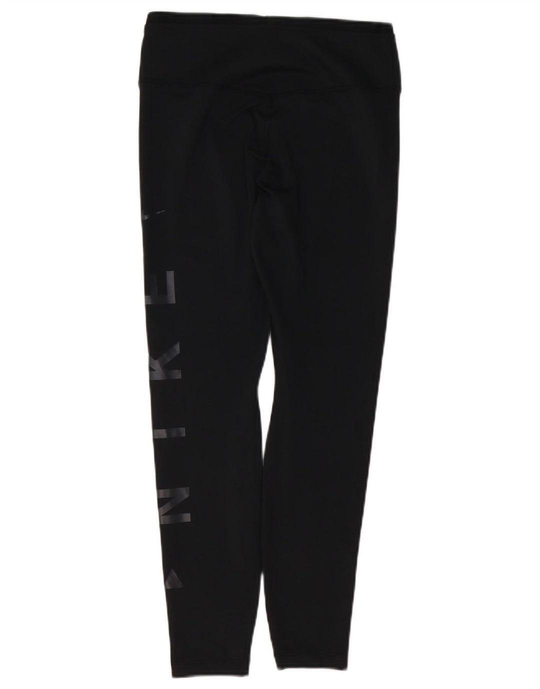 NIKE Womens Dri Fit Graphic Leggings UK 12 Medium  Black Polyester