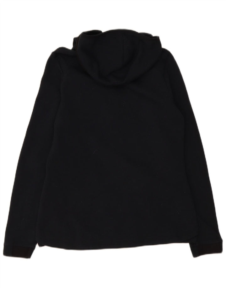 Nike Womens Dri Fit Graphic Zip Hoodie Sweater UK 12 Medium Black Polyester