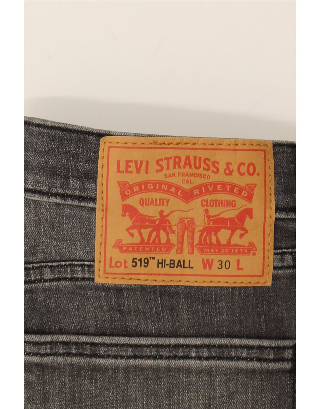 LEVI'S Mens 519 Skinny Jeans W30 L30 Grey Cotton Vintage Levi's and Second-Hand Levi's from Messina Hembry 
