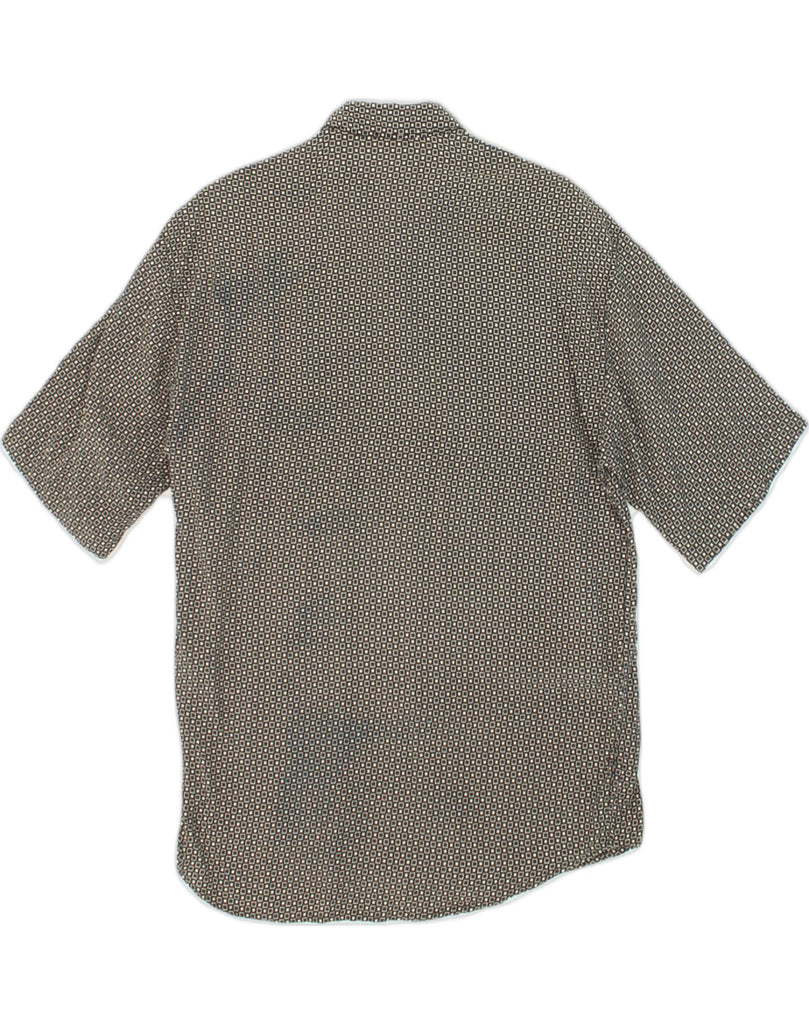 RAYBEST Mens Short Sleeve Shirt Medium Grey Check Cotton | Vintage Raybest | Thrift | Second-Hand Raybest | Used Clothing | Messina Hembry 