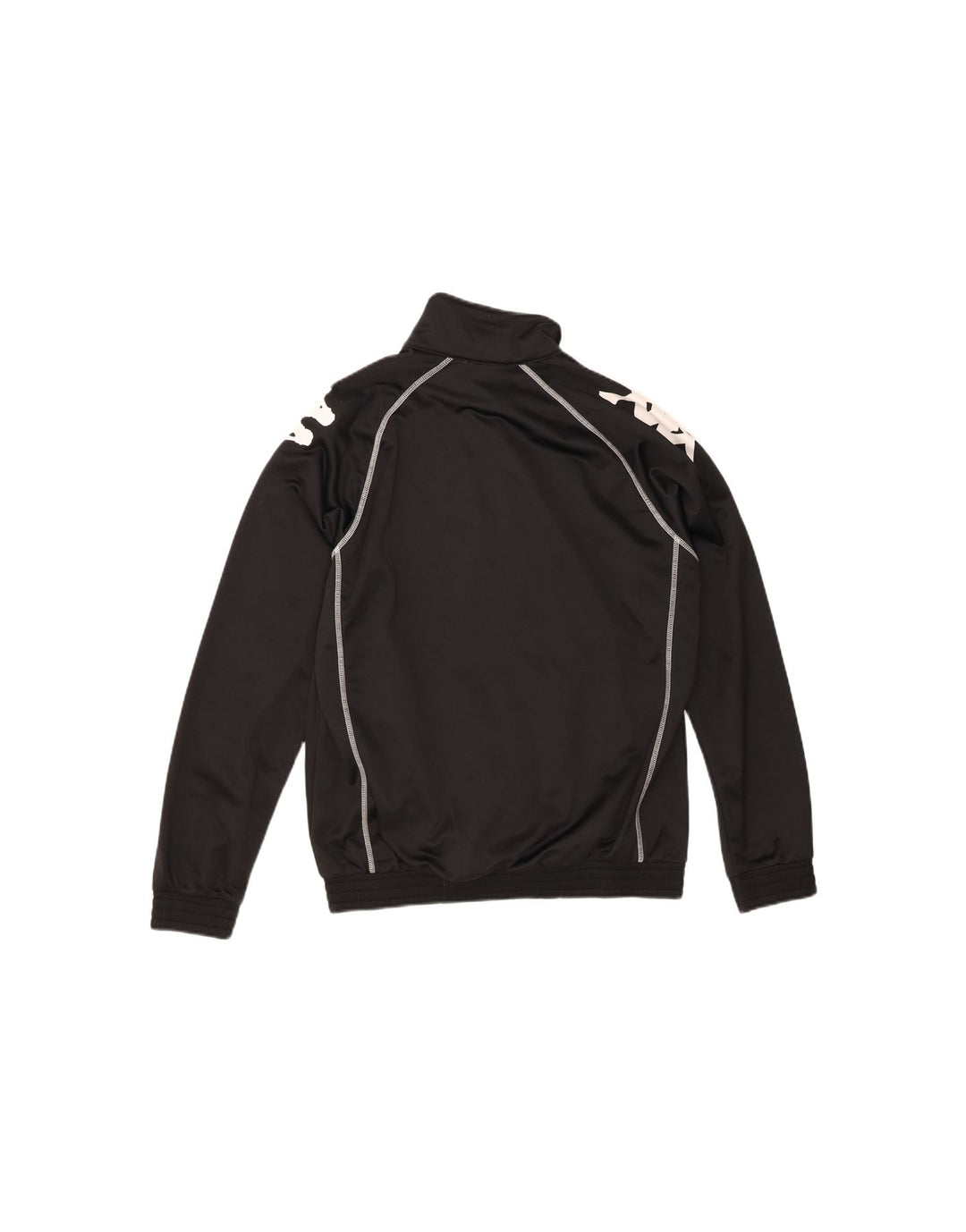 KAPPA Mens Graphic Tracksuit Top Jacket Medium Black Polyester