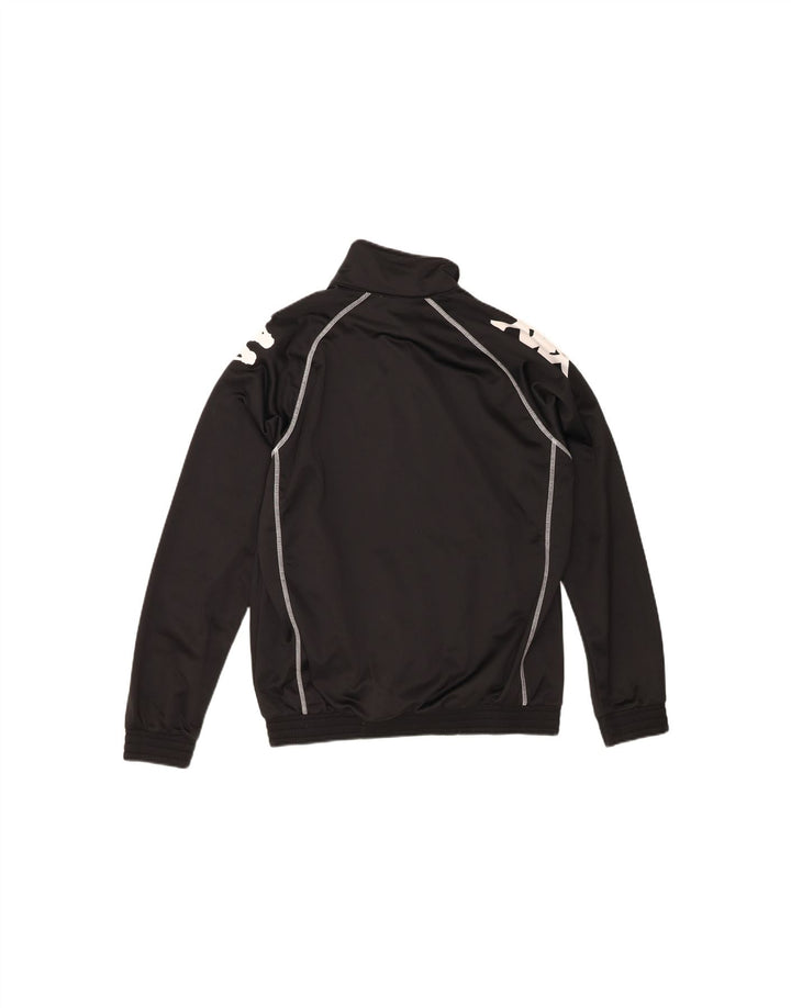 KAPPA Mens Graphic Tracksuit Top Jacket Medium Black Polyester