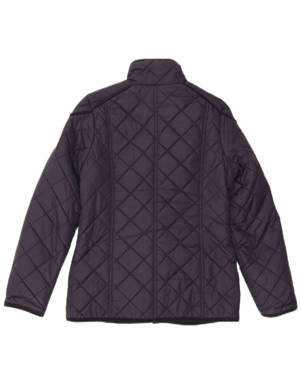 Puffa Womens Quilted Jacket UK 6 XS Navy Blue Polyamide