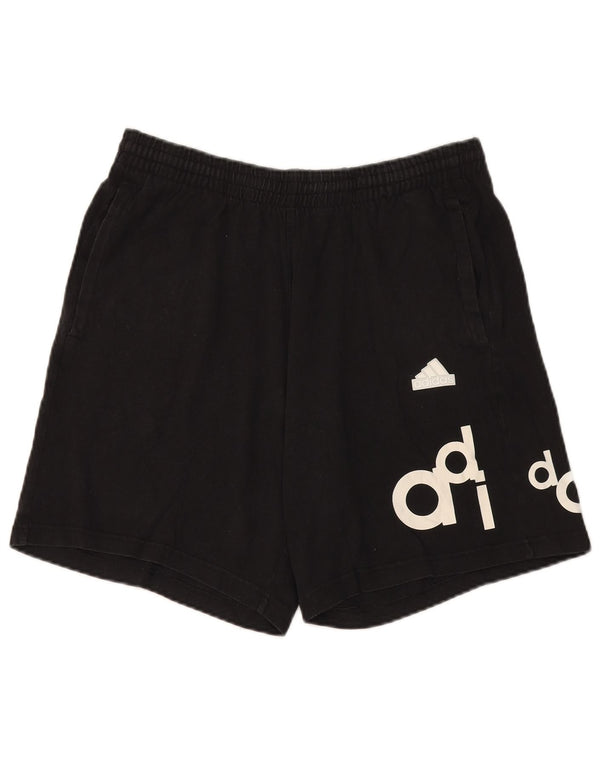 Adidas Mens Graphic Sport Shorts Large Black Cotton