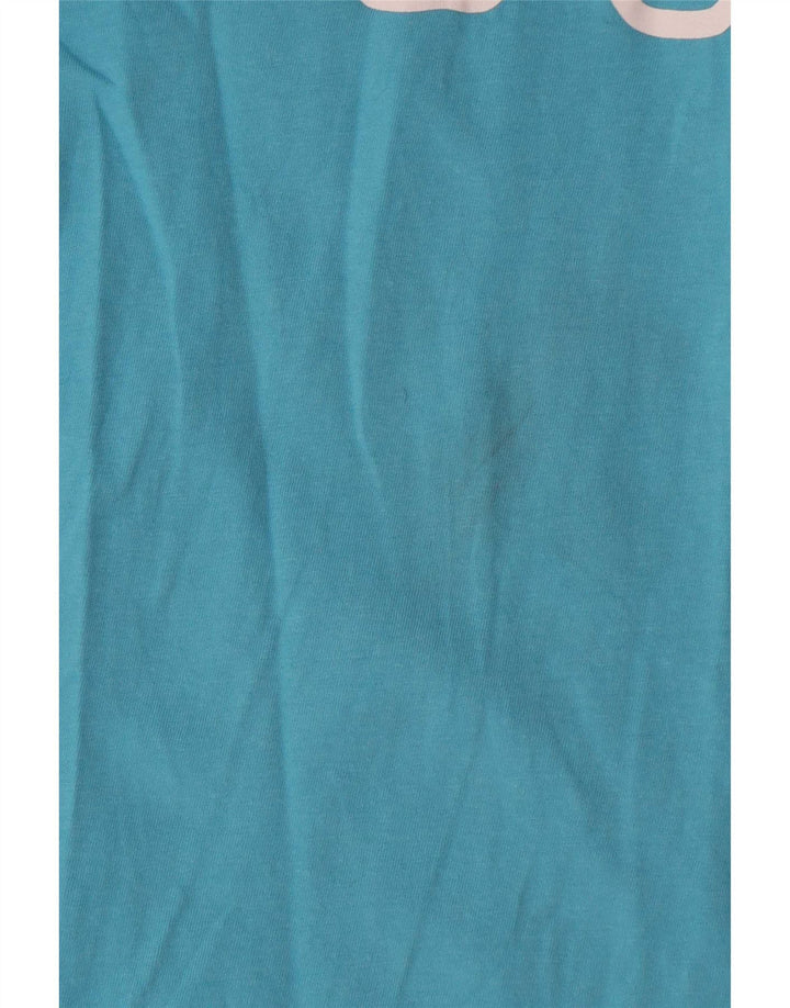 Kappa Mens Graphic T-Shirt Top Medium Blue Colourblock Cotton