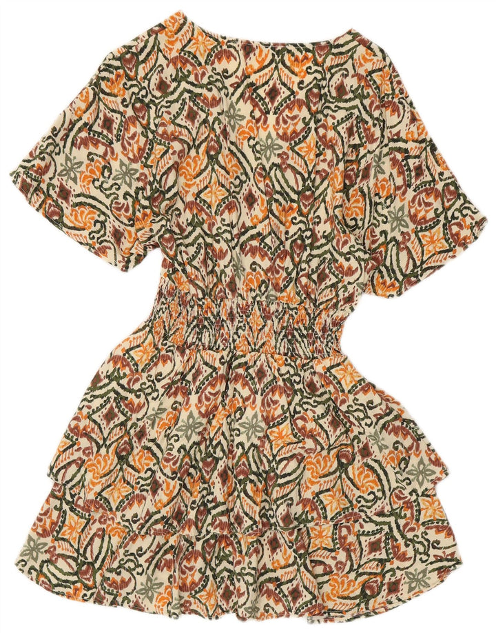 Zara Womens Tiered Dress UK 8 Small Multicoloured Floral