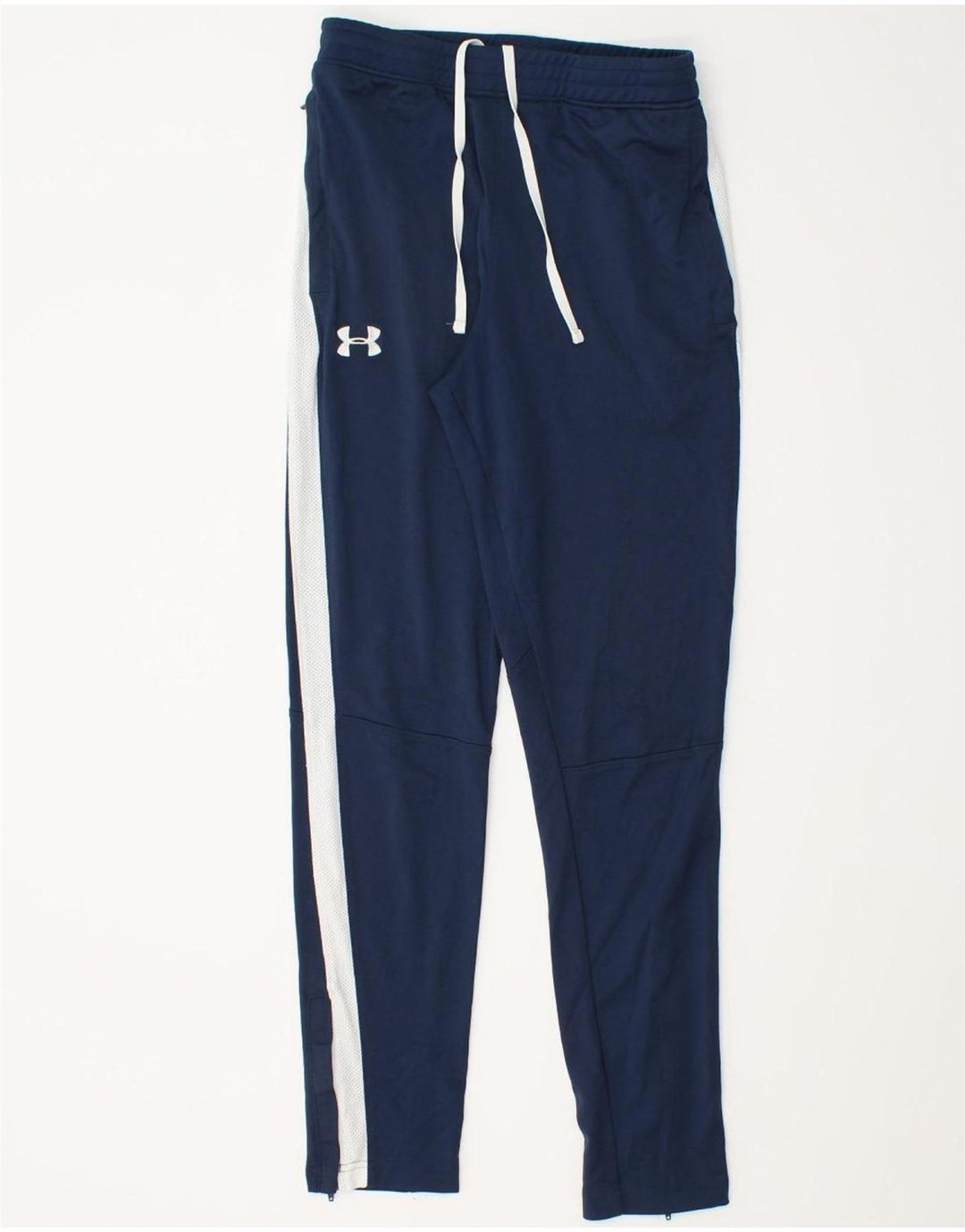 UNDER ARMOUR Mens Tracksuit Trousers Medium Navy Blue Colourblock