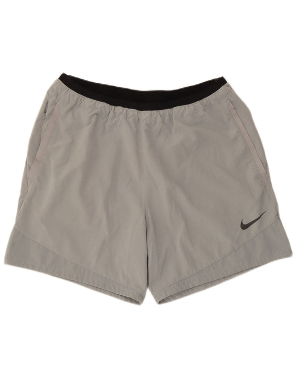 Nike Mens Dri Fit Standard Fit Sport Shorts XL Grey Polyester