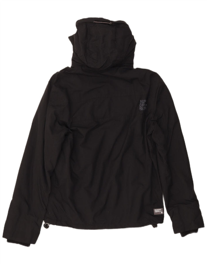 SUPERDRY Mens Windcheater Graphic Windbreaker Jacket UK 38 Medium Black