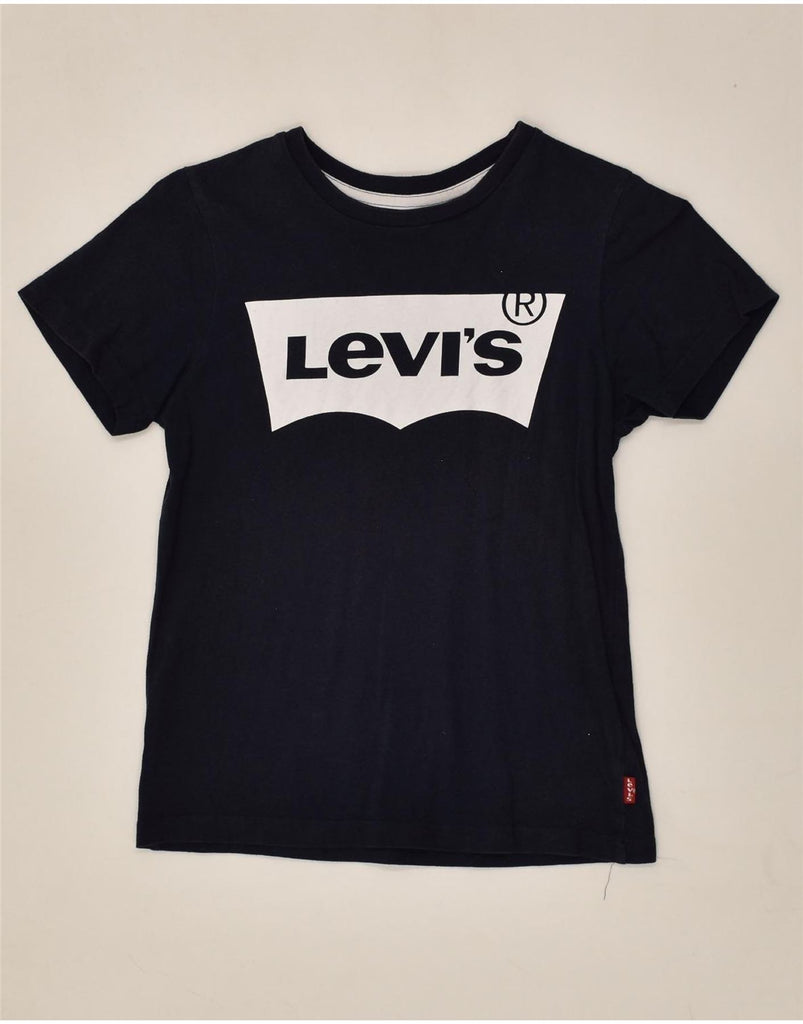 LEVI'S Boys Graphic T-Shirt Top 9-10 Years Navy Blue Cotton | Vintage Levi's | Thrift | Second-Hand Levi's | Used Clothing | Messina Hembry 