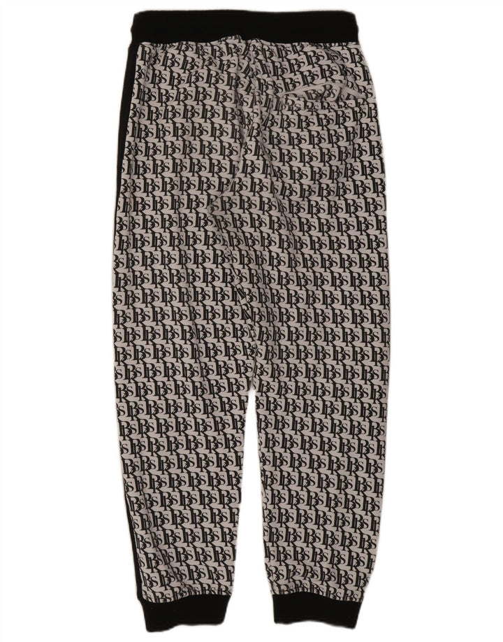 BLACK SQUAD Mens Graphic Regular Fit Full Tracksuit XL White Colourblock