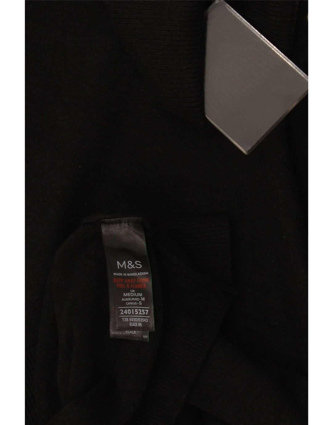 Marks & Spencer Womens Roll Neck Jumper Sweater UK 14 Medium Black