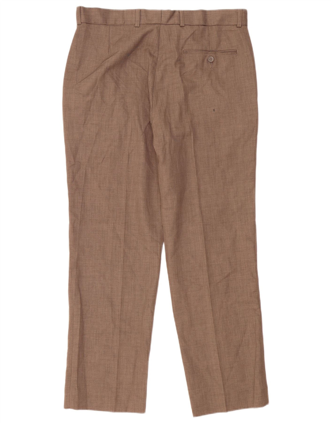 James Pringle Mens Straight Suit Trousers W34 L29 Brown Polyester