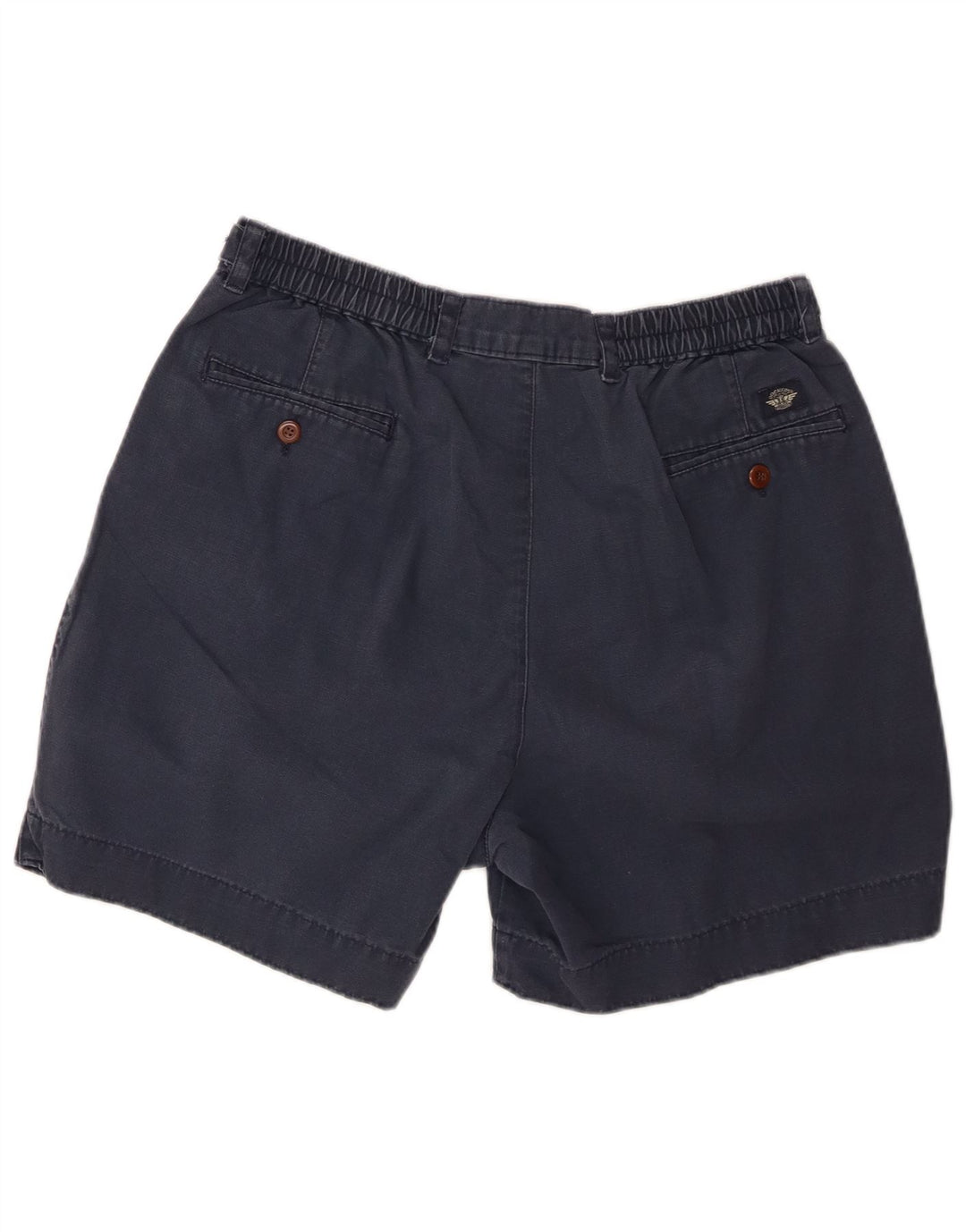 DOCKERS Mens Pegged Chino Shorts W34 Large Navy Blue Cotton