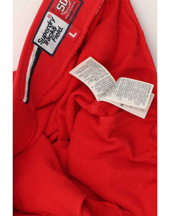 Superdry Mens Graphic Sport Shorts Large Red Cotton