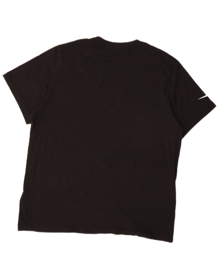 NIKE Mens T-Shirt Top 2XL Black Cotton