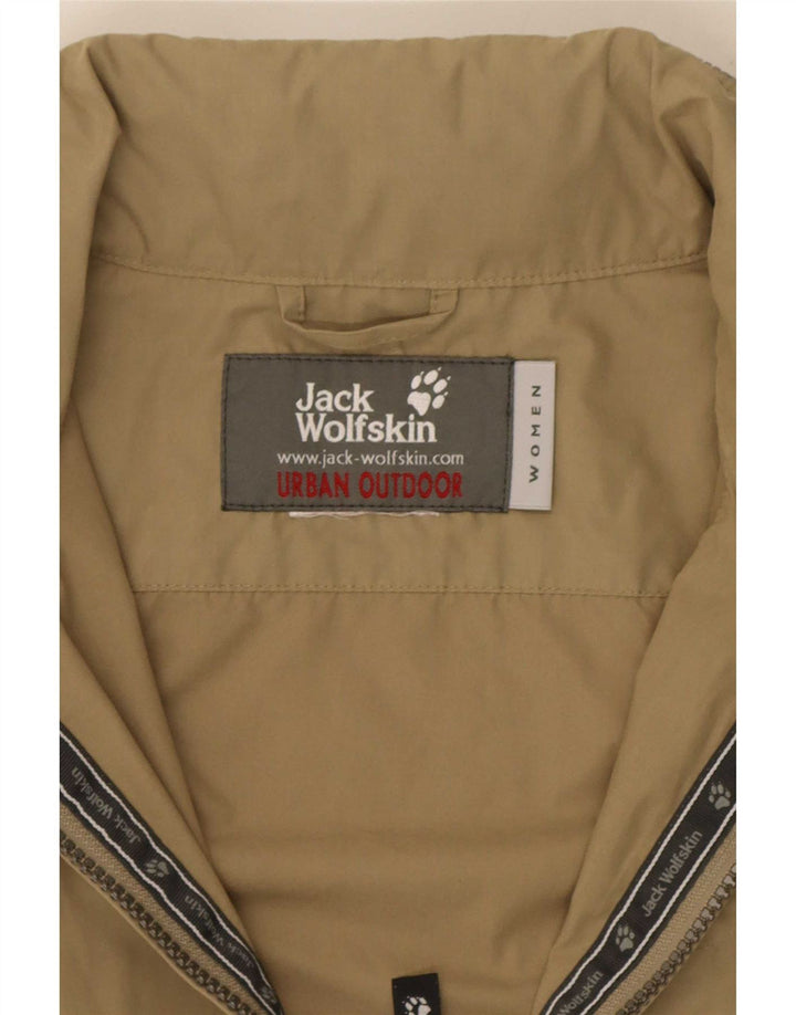 Jack Wolfskin Womens Hooded Bomber Jacket UK 16 Large Khaki