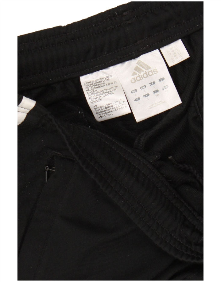 Adidas Mens Tracksuit Trousers Large Black Polyester
