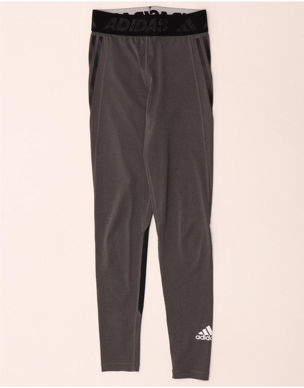 Adidas Womens Primegreen Graphic Leggings UK 8/10 Small  Grey Colourblock