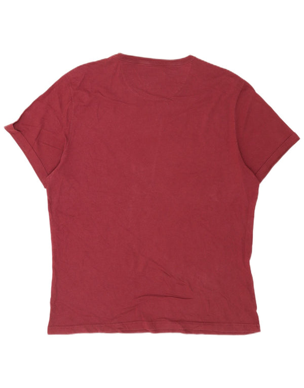 Barbour Mens Tailored Fit T-Shirt Top XL Burgundy