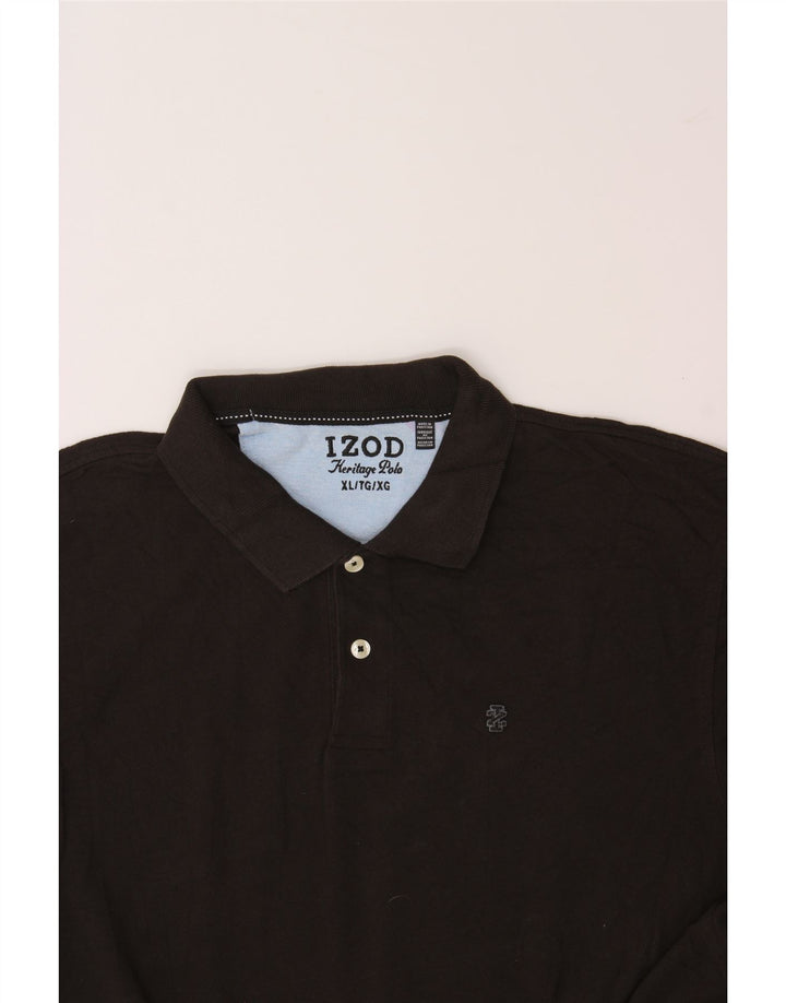 IZOD Mens Heritage Polo Shirt XL Black Vintage Izod and Second-Hand Izod from Messina Hembry 