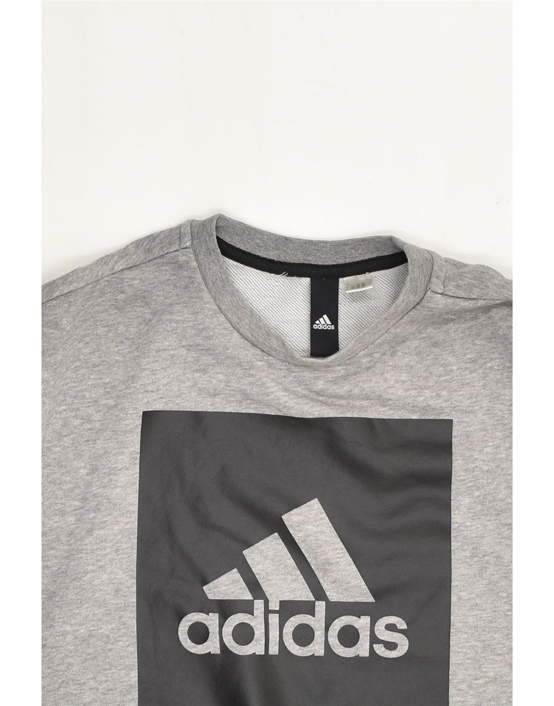 ADIDAS Womens Graphic Sweatshirt Jumper UK 8 Small Grey | Vintage Adidas | Thrift | Second-Hand Adidas | Used Clothing | Messina Hembry 