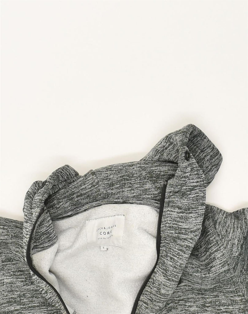 JACK & JONES Womens Zip Hoodie Sweater UK 10 Small Grey Polyester | Vintage Jack & Jones | Thrift | Second-Hand Jack & Jones | Used Clothing | Messina Hembry 