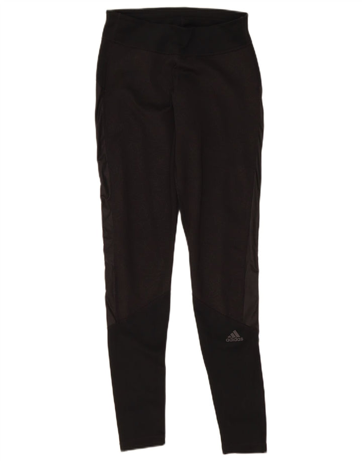 Adidas Womens Leggings UK 8/10 Small  Black Floral