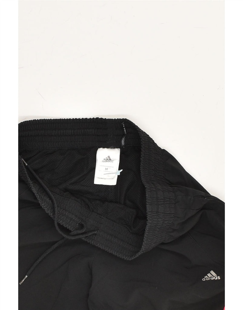 ADIDAS Womens Tracksuit Trousers UK 12 Medium Black Polyester | Vintage Adidas | Thrift | Second-Hand Adidas | Used Clothing | Messina Hembry 