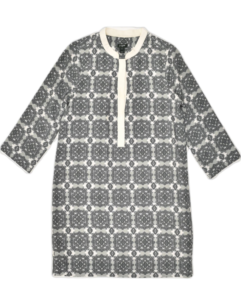 J. CREW Womens Crazy Pattern Shift Dress US 6 Medium Grey Geometric | Vintage J. Crew | Thrift | Second-Hand J. Crew | Used Clothing | Messina Hembry 