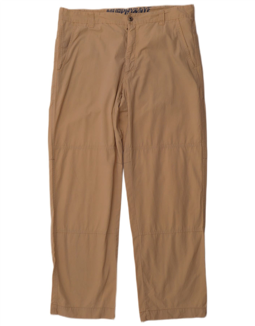 MURPHY & NYE Mens Sailwear Straight Chino Trousers W38 L31 Beige Cotton