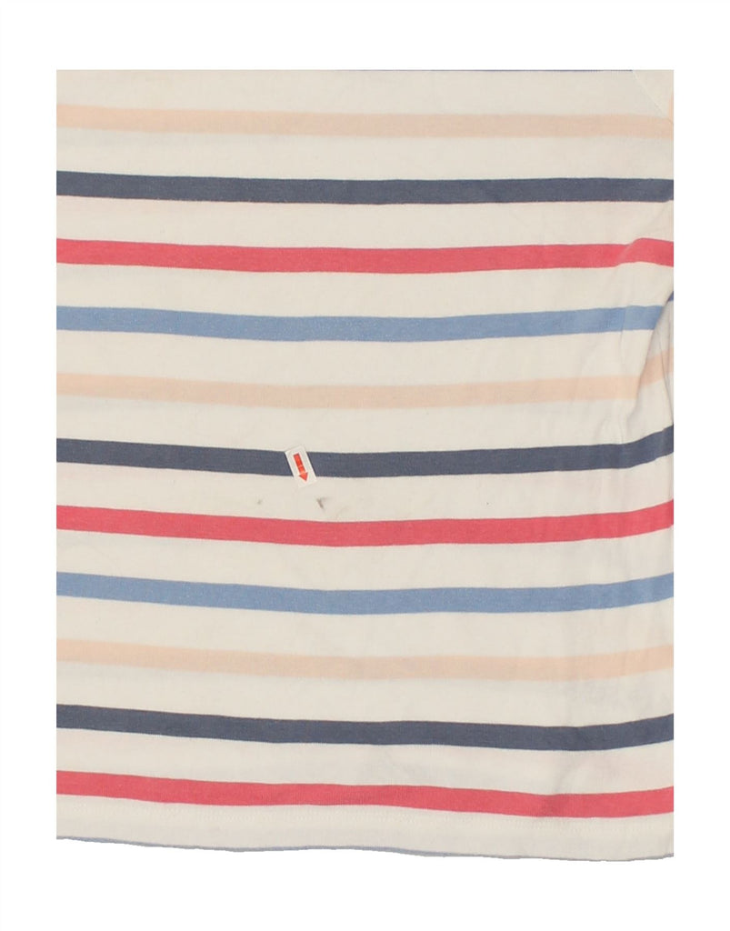 LAURA ASHLEY Womens T-Shirt Top UK 18 XL  Multicoloured Striped Cotton | Vintage Laura Ashley | Thrift | Second-Hand Laura Ashley | Used Clothing | Messina Hembry 