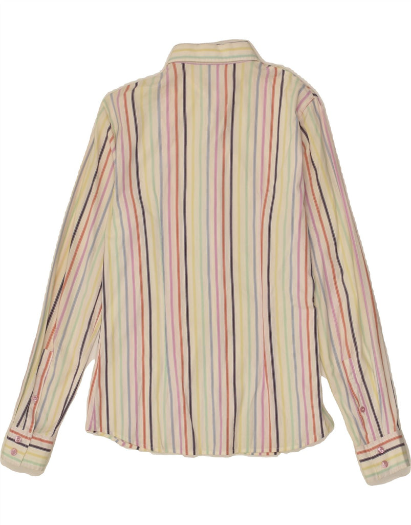 LACOSTE Womens Shirt Size 38 Medium Multicoloured Striped Cotton | Vintage Lacoste | Thrift | Second-Hand Lacoste | Used Clothing | Messina Hembry 