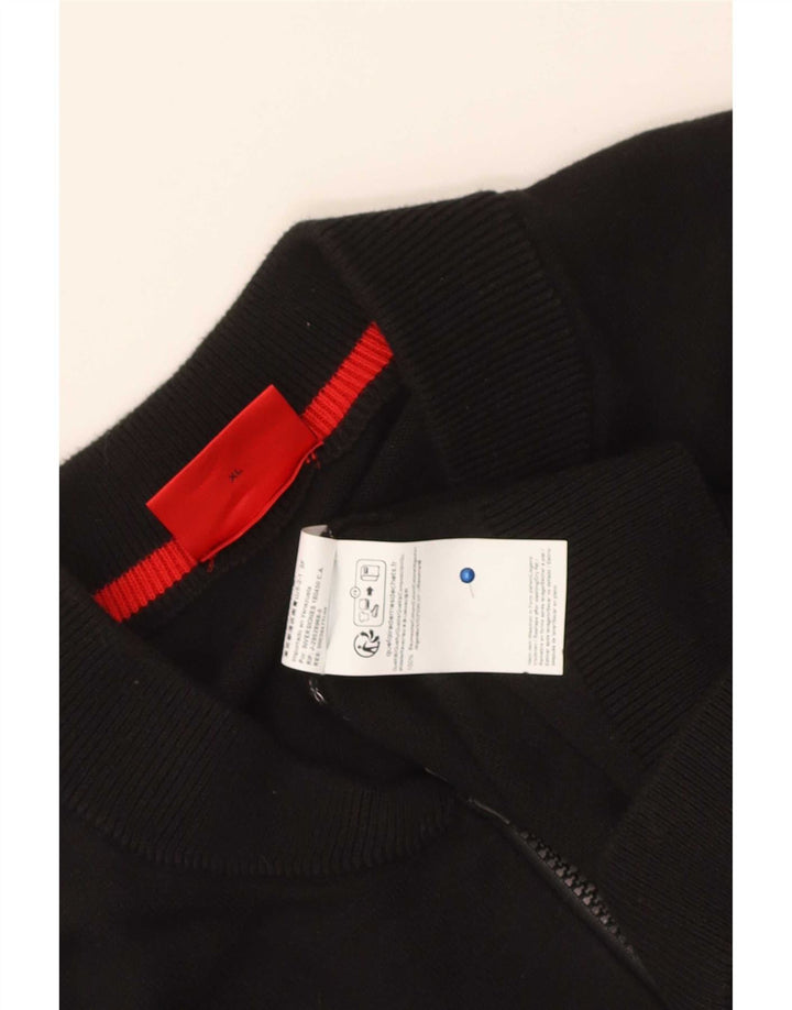 Hugo Boss Mens Cardigan Sweater XL Black Cotton