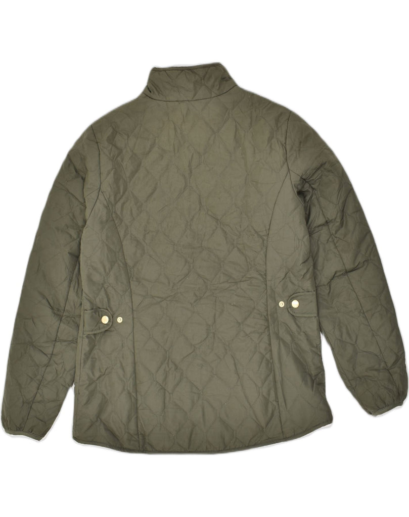 EDDIE BAUER Womens Quilted Jacket UK 16 Large Khaki Polyester | Vintage Eddie Bauer | Thrift | Second-Hand Eddie Bauer | Used Clothing | Messina Hembry 