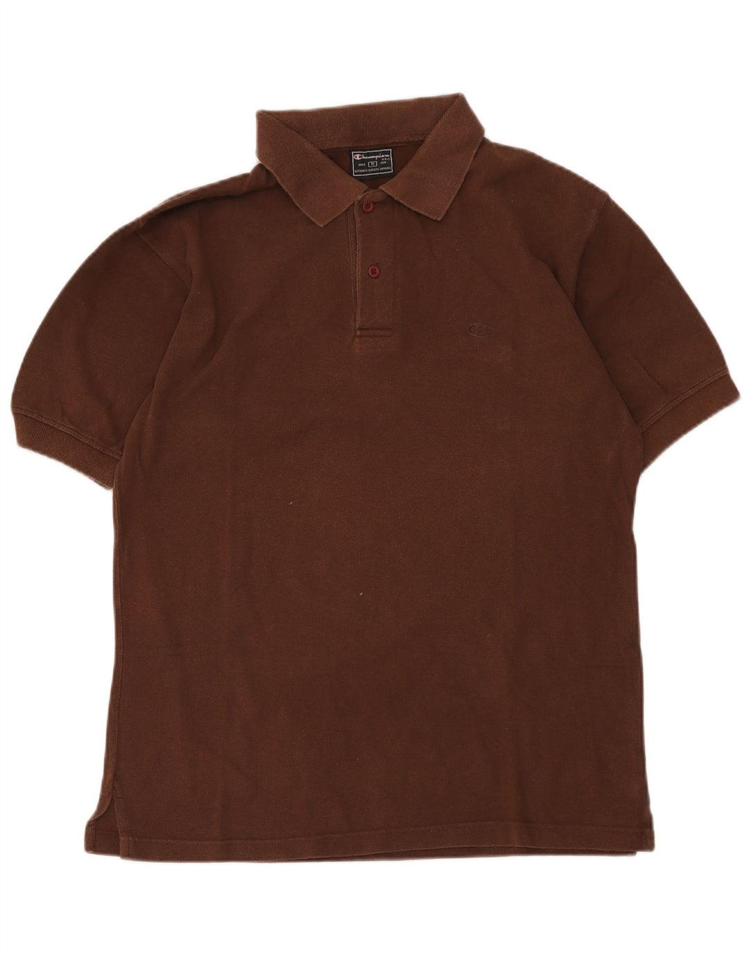 Champion Mens Polo Shirt Medium Brown Cotton