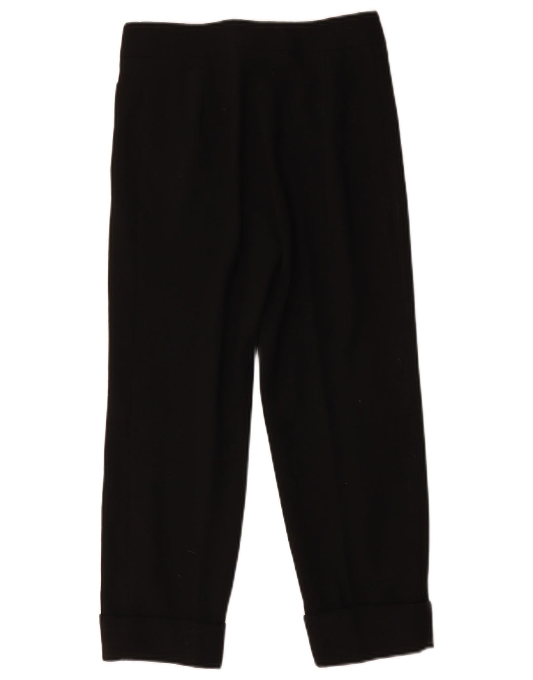 Vintage Womens Cropped Trousers W26 L23 Black Wool