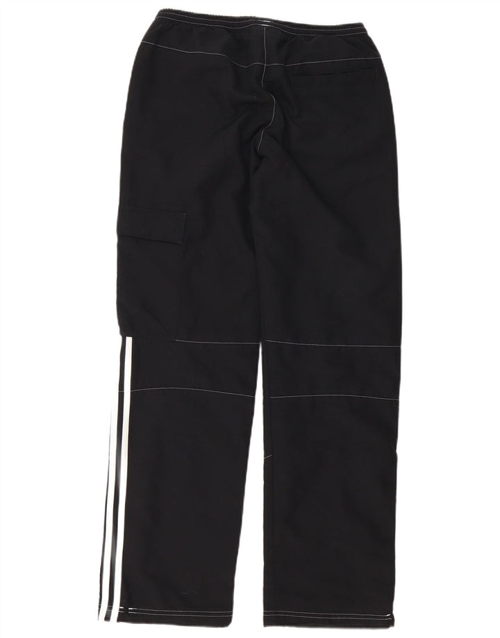 Adidas Boys Graphic Tracksuit Trousers 13-14 Years Black Polyester