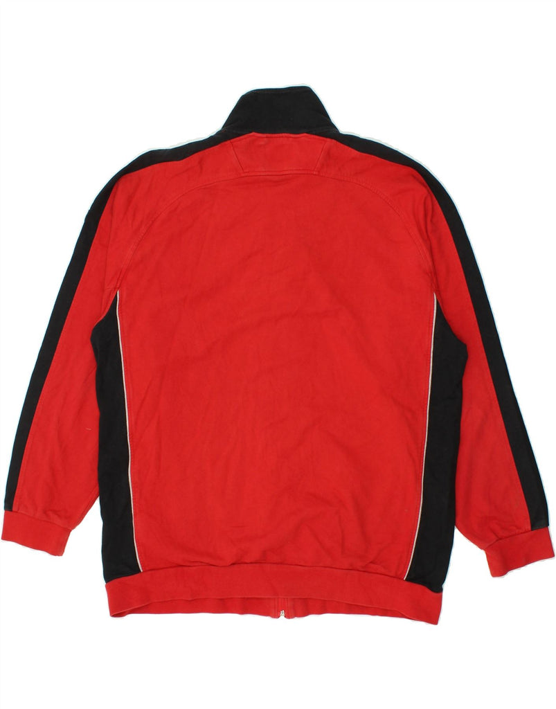 LOTTO Mens Tracksuit Top Jacket 2XL Red Colourblock Cotton | Vintage Lotto | Thrift | Second-Hand Lotto | Used Clothing | Messina Hembry 