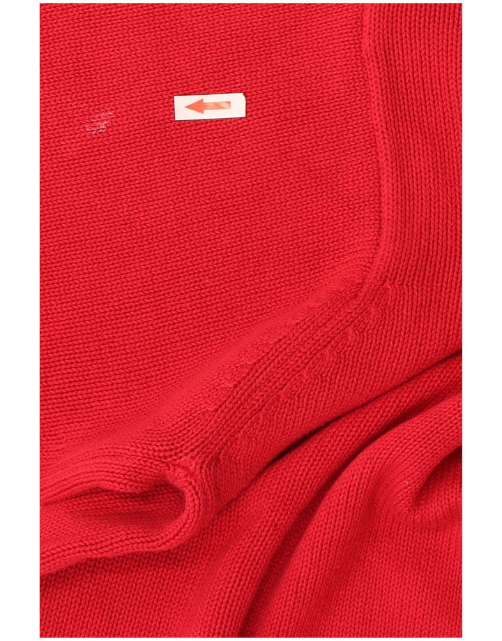 Marks & Spencer Mens Crew Neck Jumper Sweater Large Red Cotton