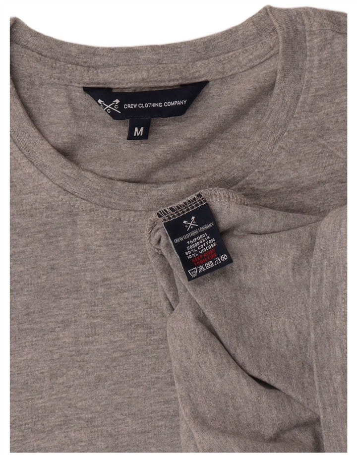 Crew Clothing Mens T-Shirt Top Medium Grey Cotton