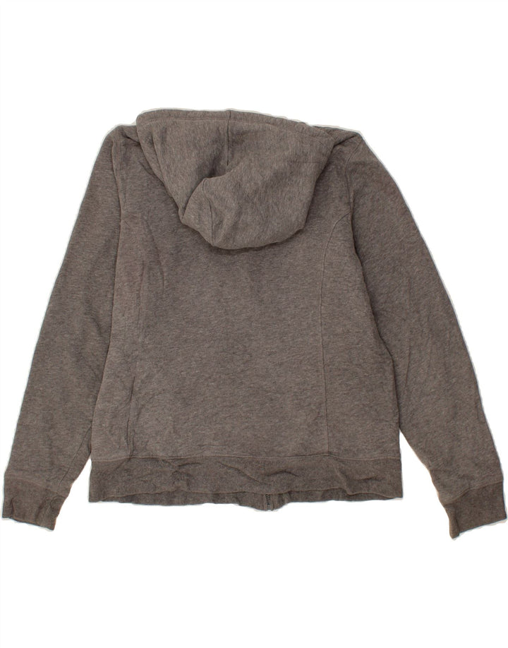 L.L.BEAN Womens Zip Hoodie Sweater UK 14 Medium Grey Cotton Vintage L.L.Bean and Second-Hand L.L.Bean from Messina Hembry 