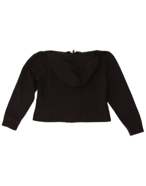 Jordan Girls Crop Zip Hoodie Sweater 10-11 Years Medium Black Sports