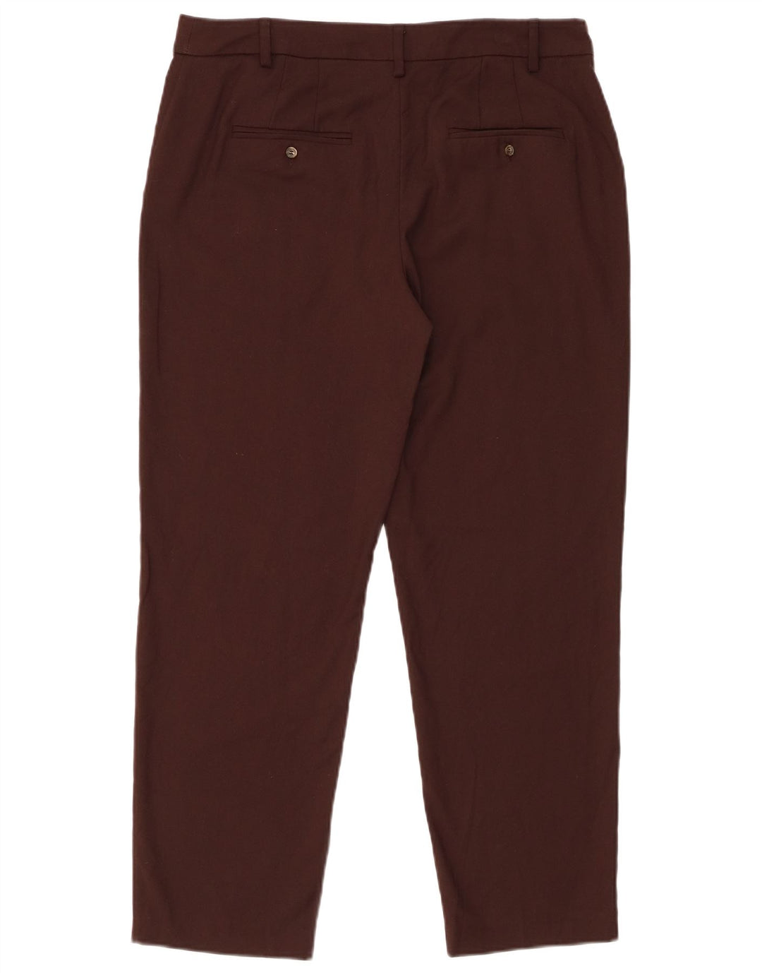 MARKS & SPENCER Womens Slim Chino Trousers UK 12 Medium W32 L27 Brown