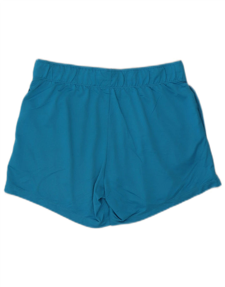 NIKE Womens Dri Fit Sport Shorts UK 10 Small  Blue Polyester