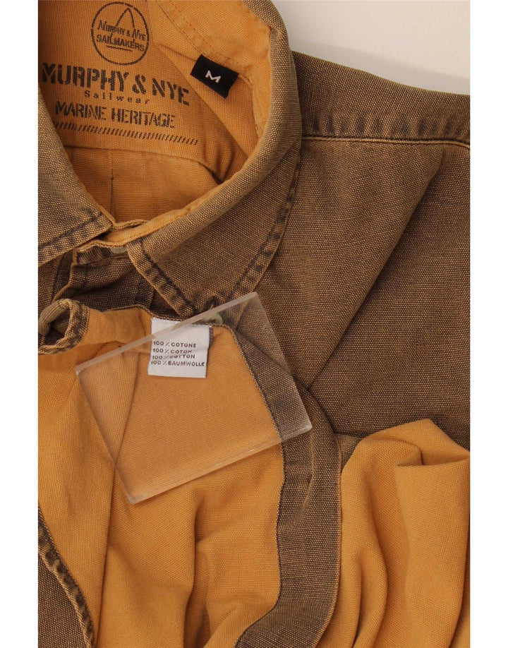 Murphy & Nye Mens Sailmakers Shirt Medium Brown Cotton