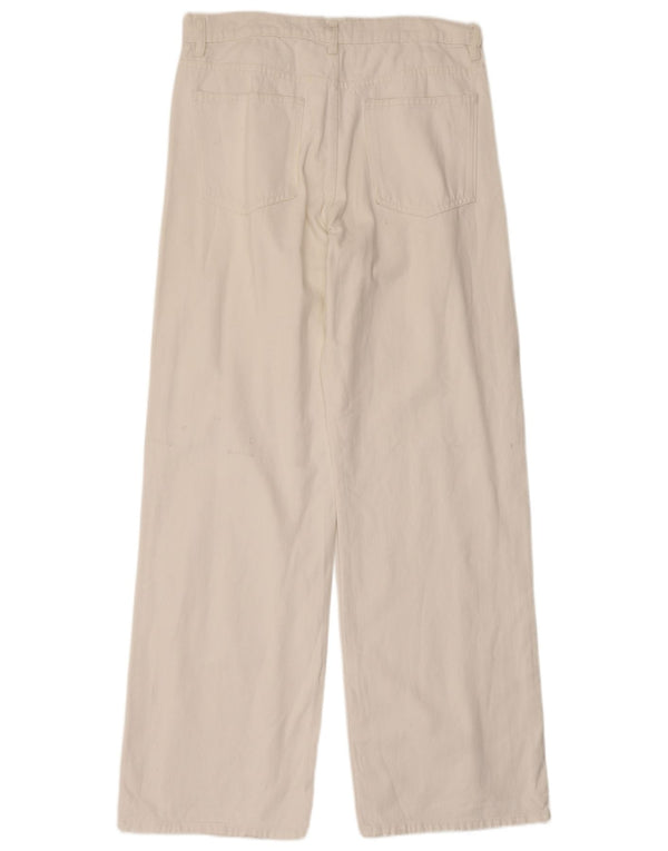 Zara Womens Wide Leg Jeans EU 40 Medium W30 L32 White