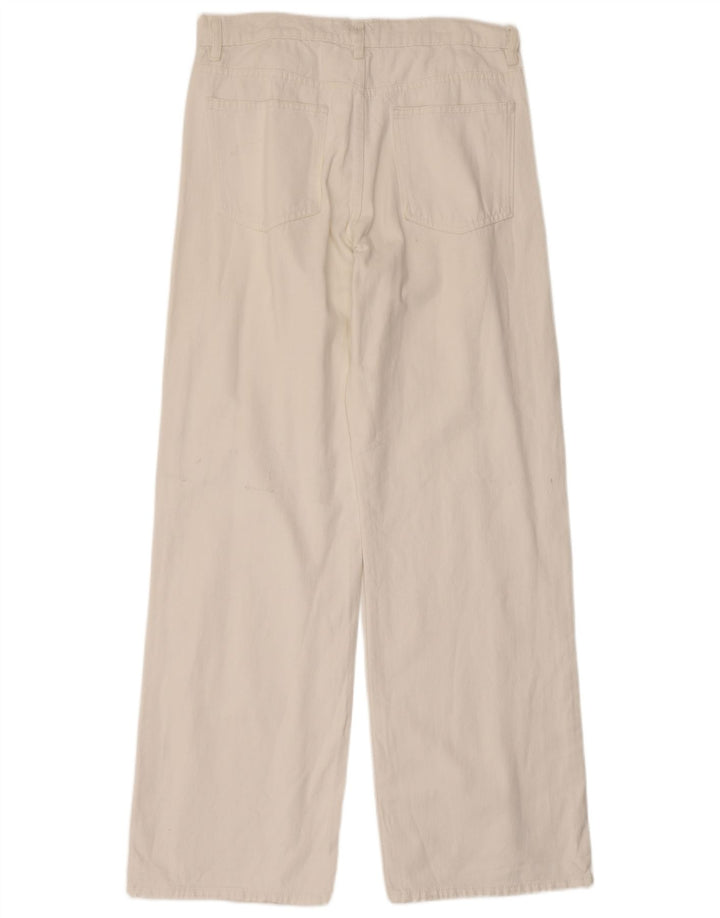 Zara Womens Wide Leg Jeans EU 40 Medium W30 L32 White